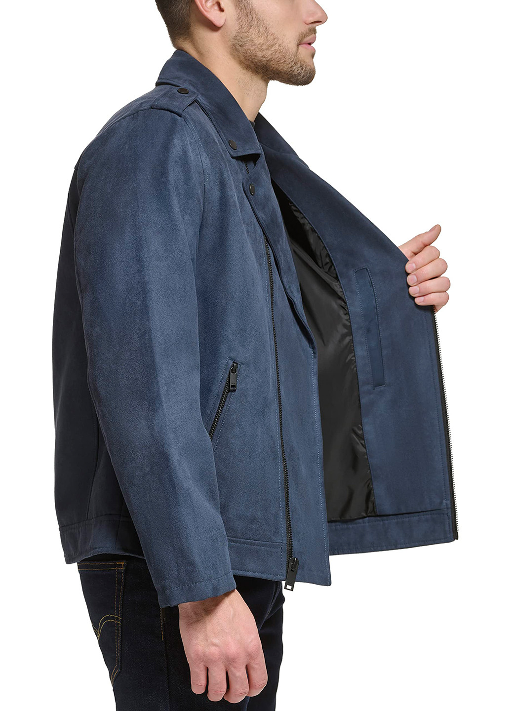 Синя демісезонна куртка косуха DKNY