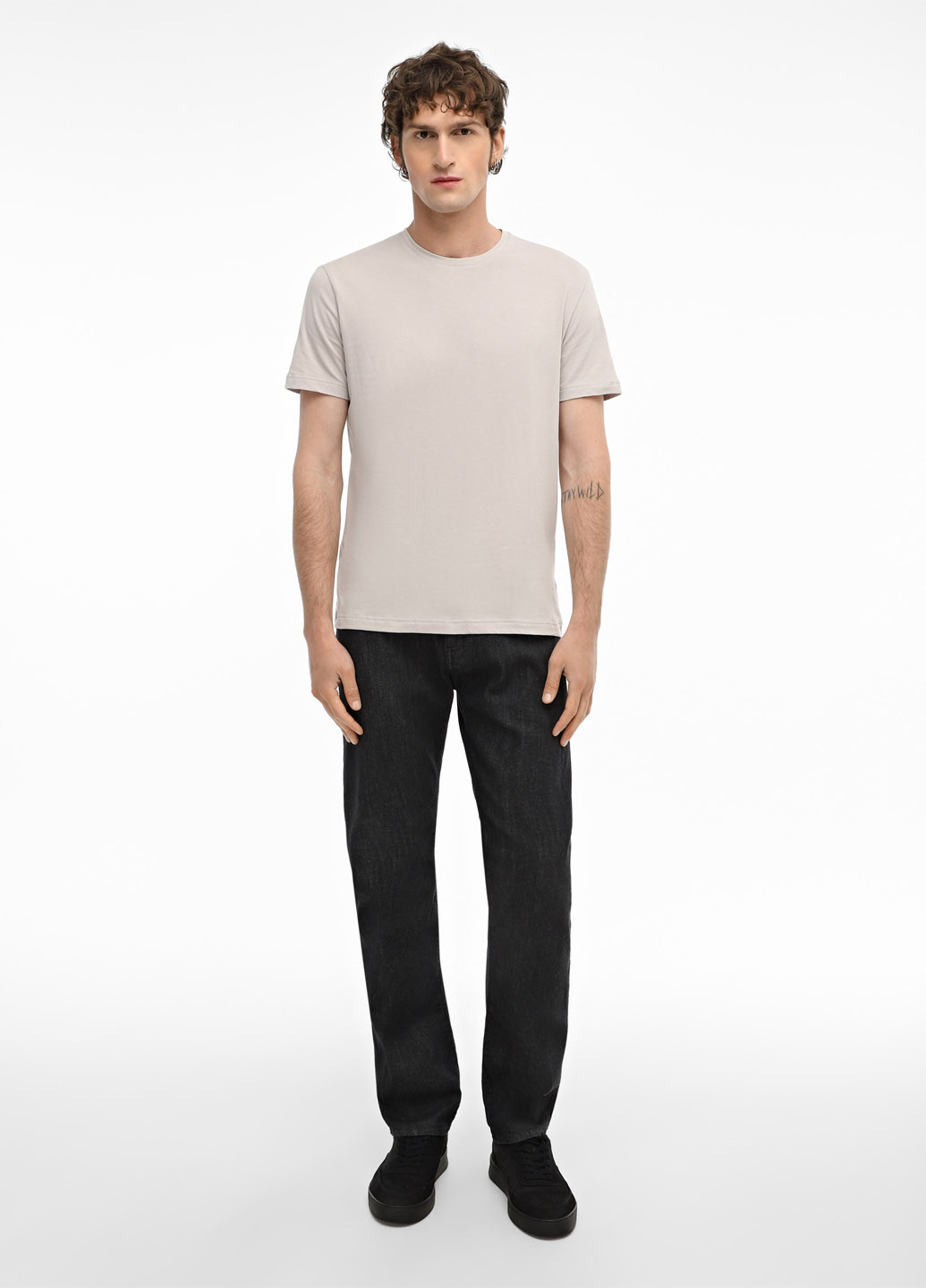 Сіро-бежева футболка Promin