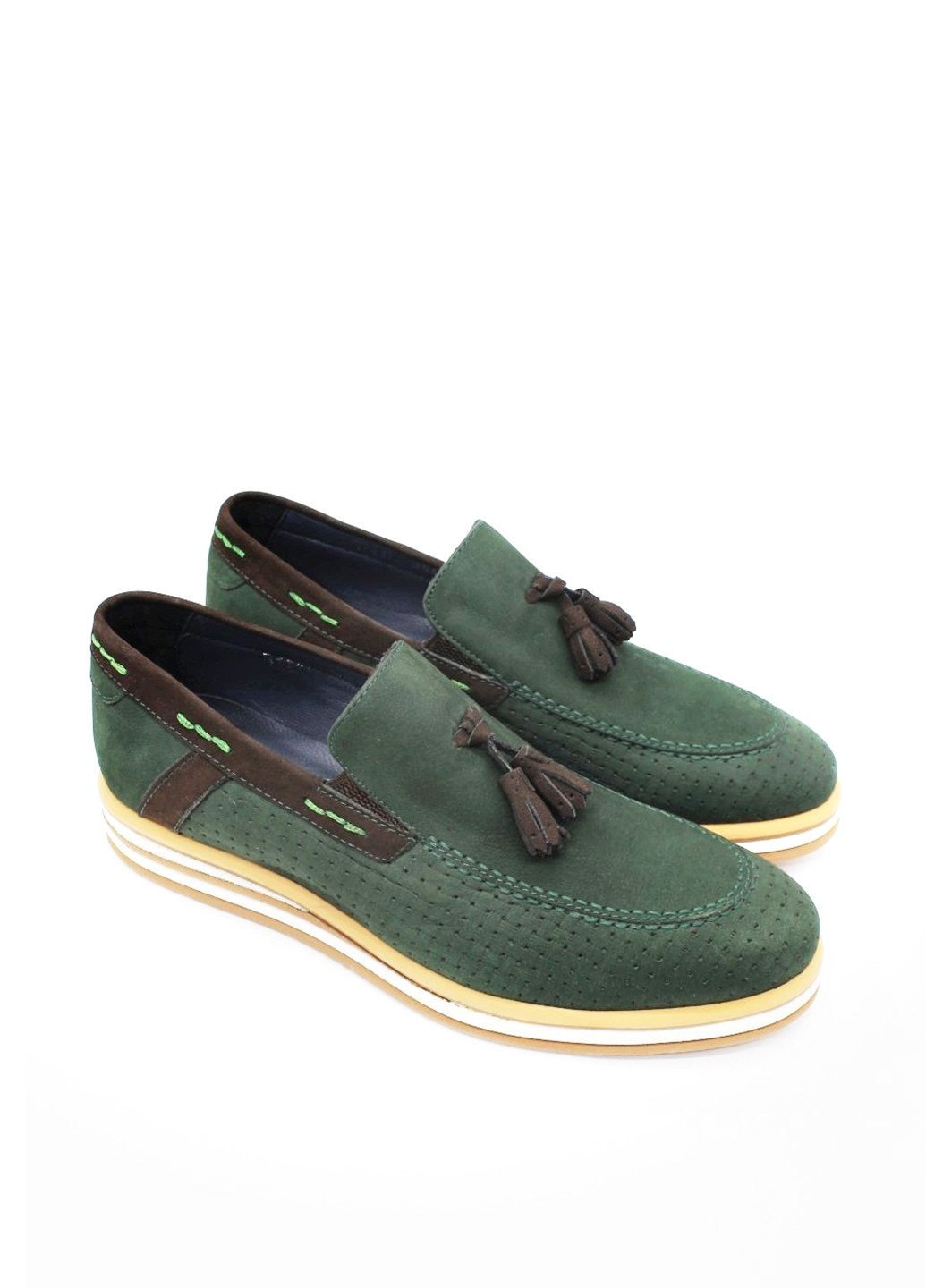 Зеленые кэжуал туфли Luciano Bellini без шнурков
