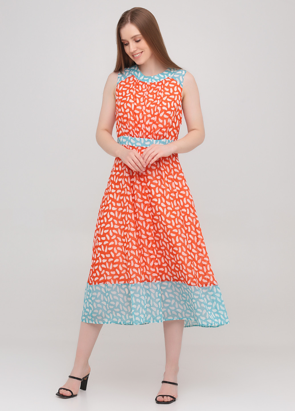 Комбінована кежуал сукня а-силует Boden з абстрактним візерунком