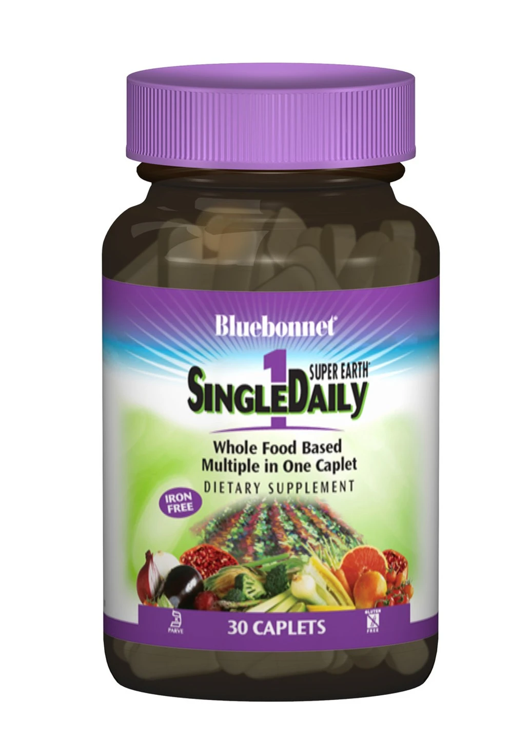 Мультивітаміни без заліза, Single Daily,, 30 капсул Bluebonnet Nutrition (255409519)