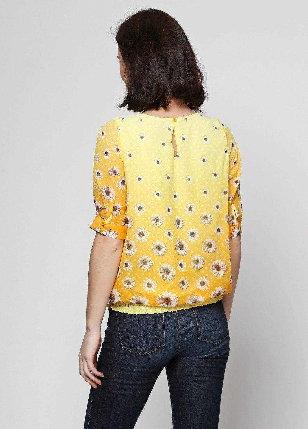 Желтая летняя блуза Mixray