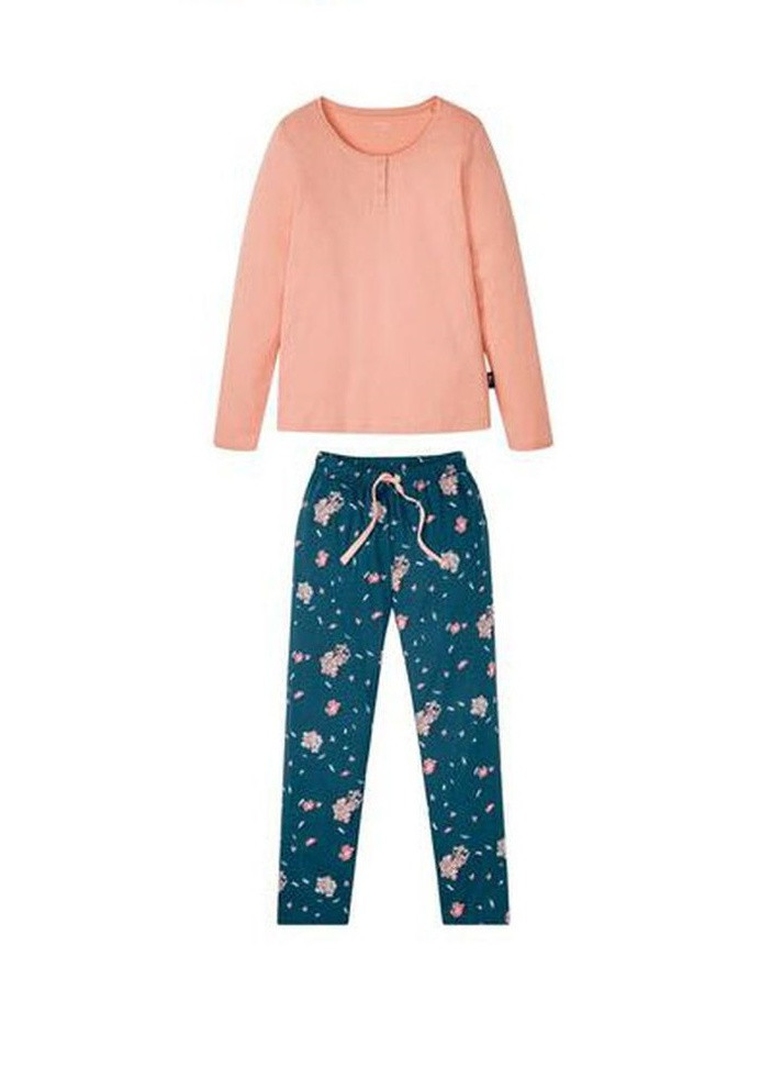 Розовая всесезон женская пижама лонгслив + брюки Esmara