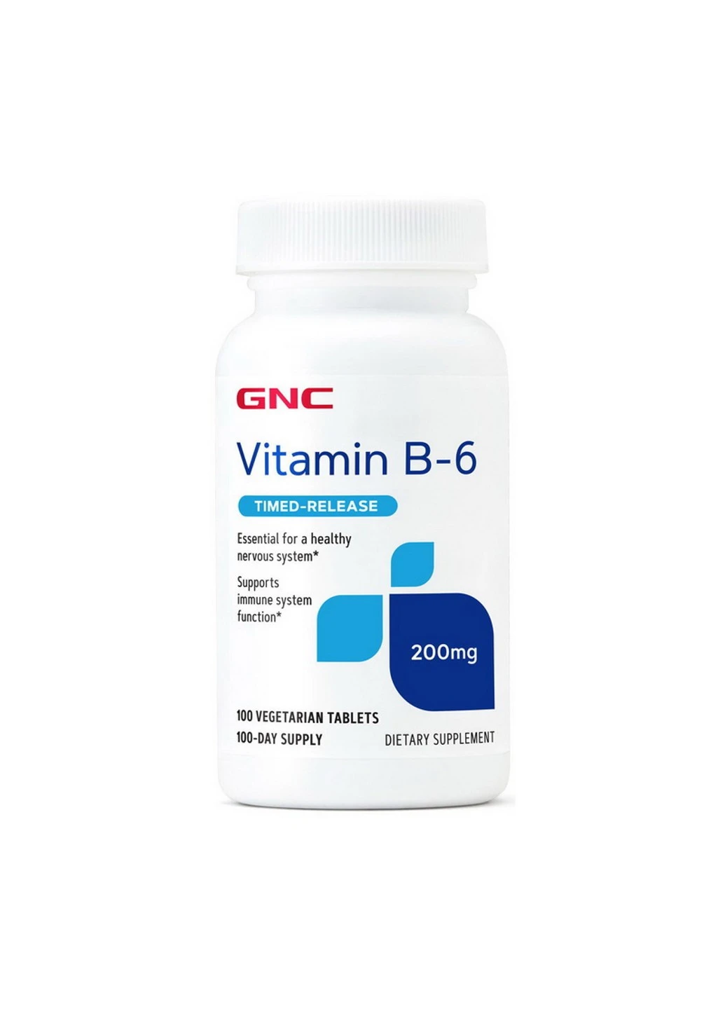 Вітамін Б 6 Vitamin B-6 Timed-Release 200 mg 100 таблеток GNC (255409775)