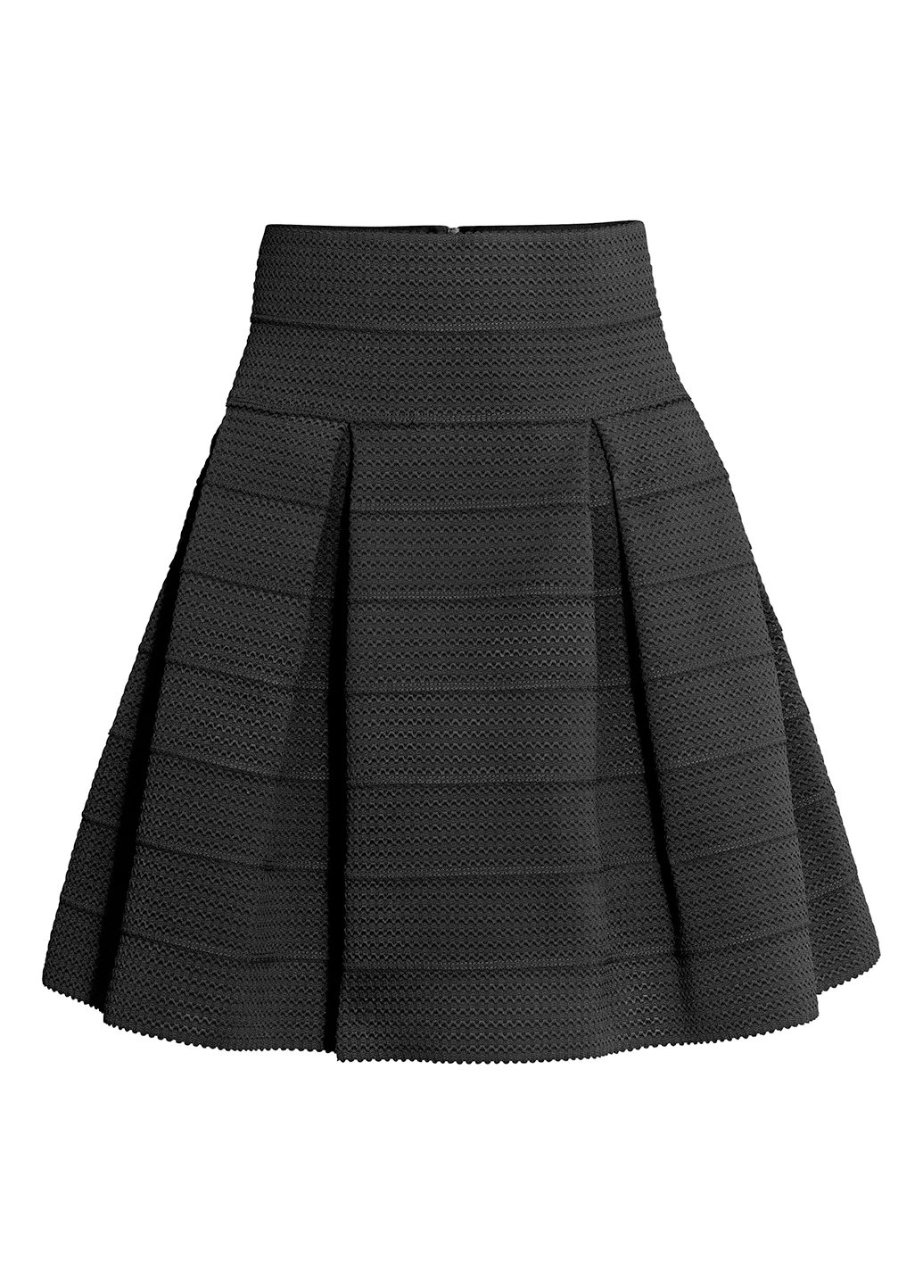 Черная кэжуал однотонная юбка H&M мини