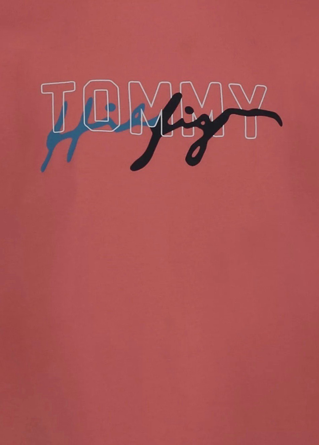 Розово-коричневая летняя футболка Tommy Hilfiger