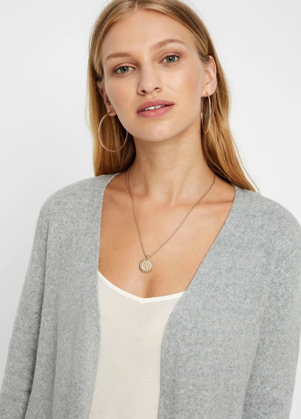 Светло-серый демисезонный кардиган Vero Moda