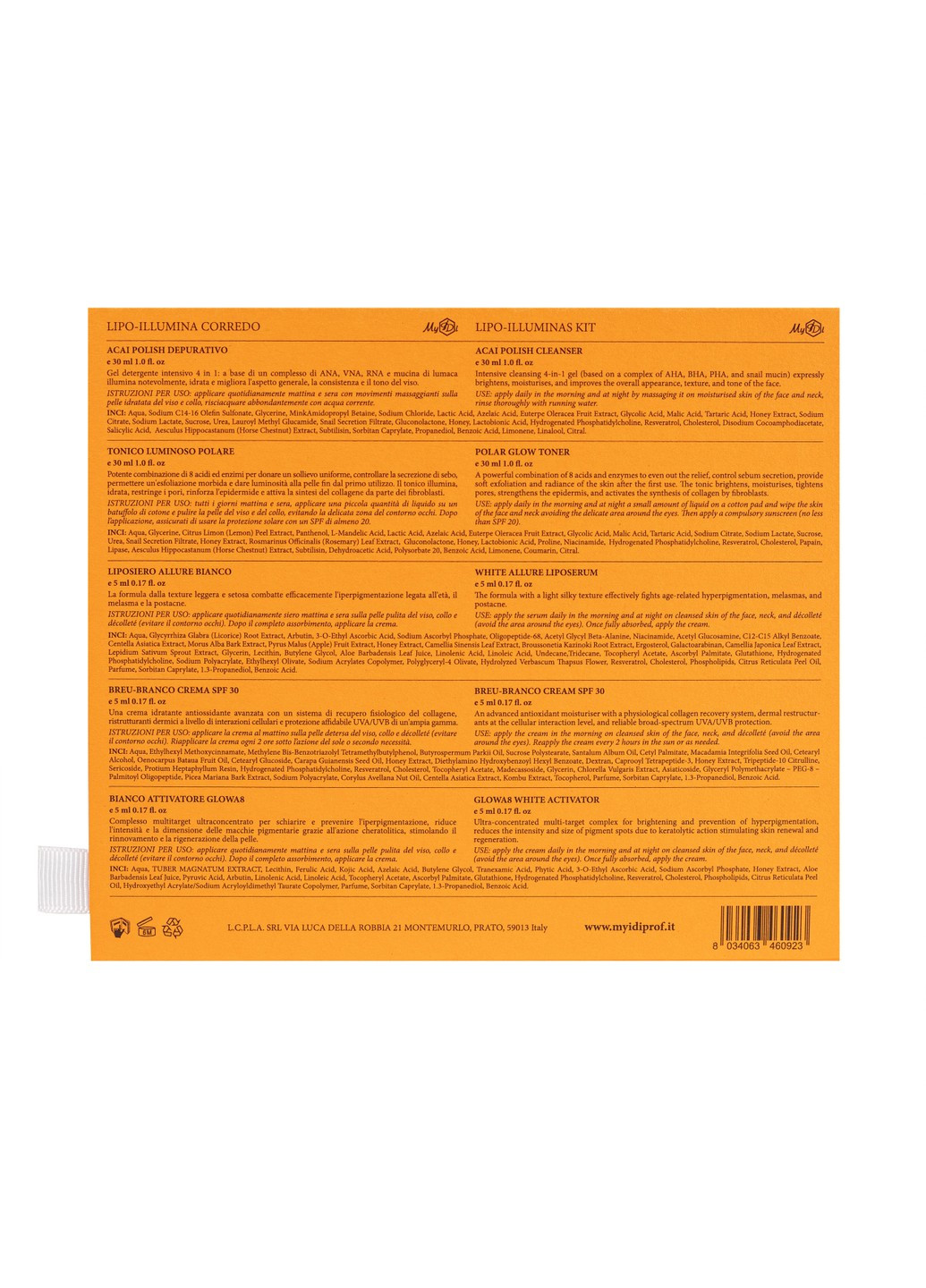 Осветляющий набор для лица LIPO-ILLUMINAS 75 мл MyIDi (254647415)