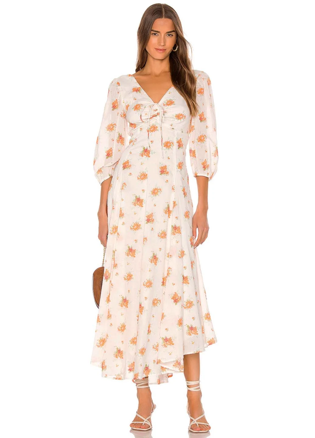 Білий кежуал сукня Free People однотонна
