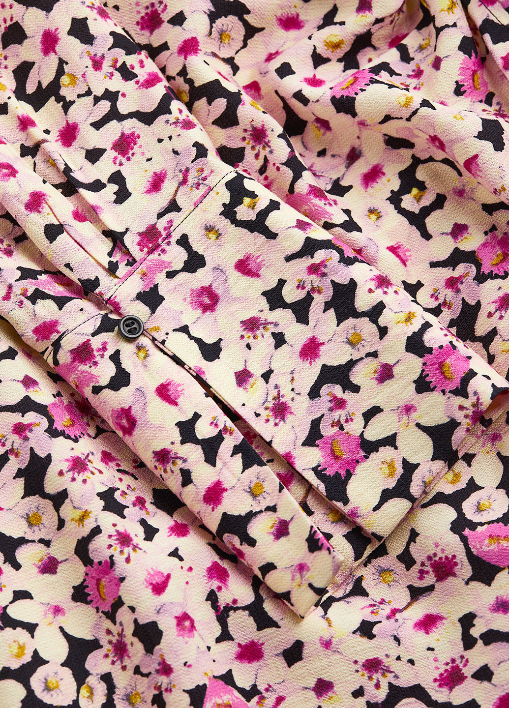 Комбинированное кэжуал платье на запах H&M с цветочным принтом