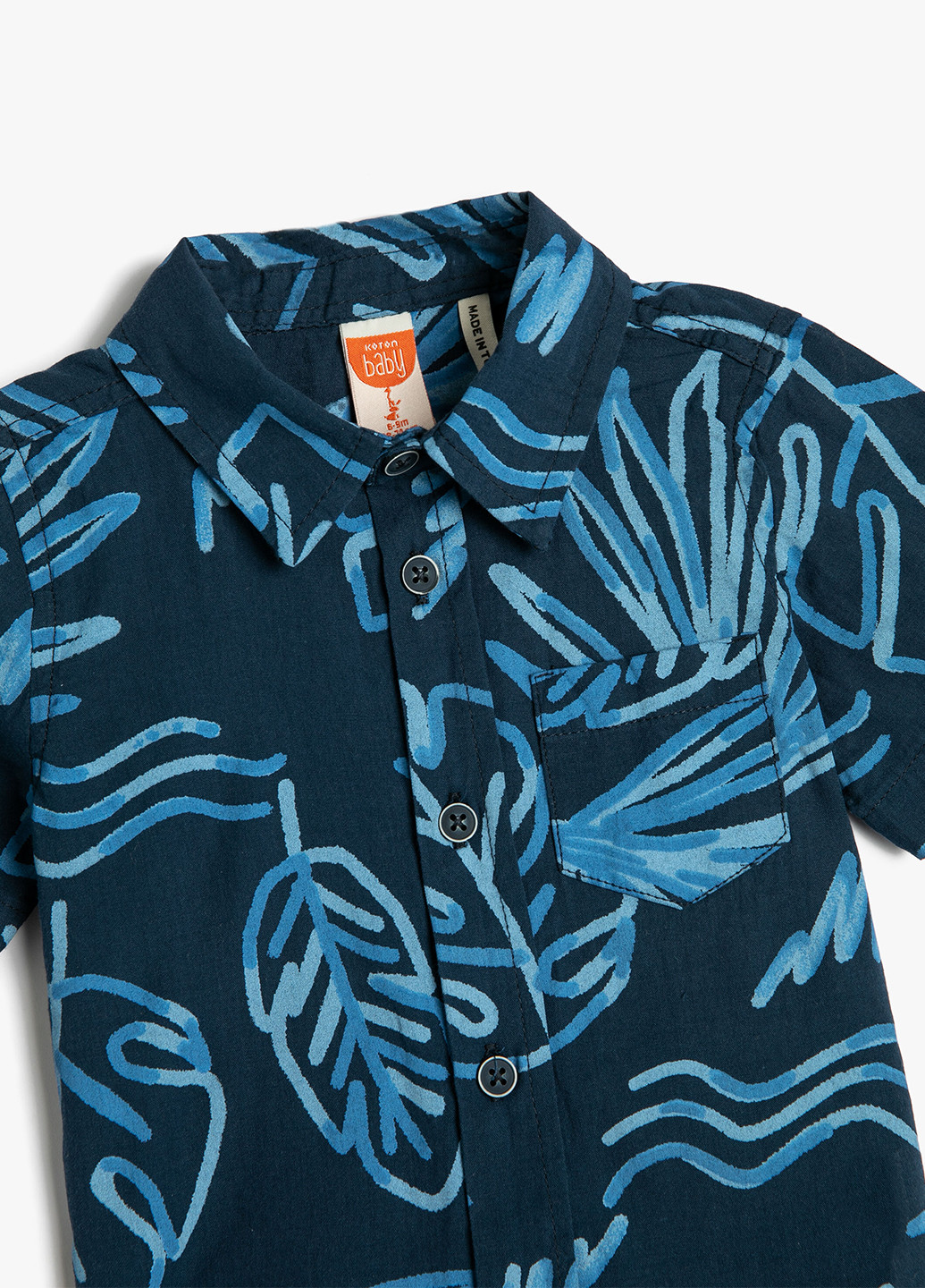 Темно-синяя кэжуал рубашка с рисунком KOTON