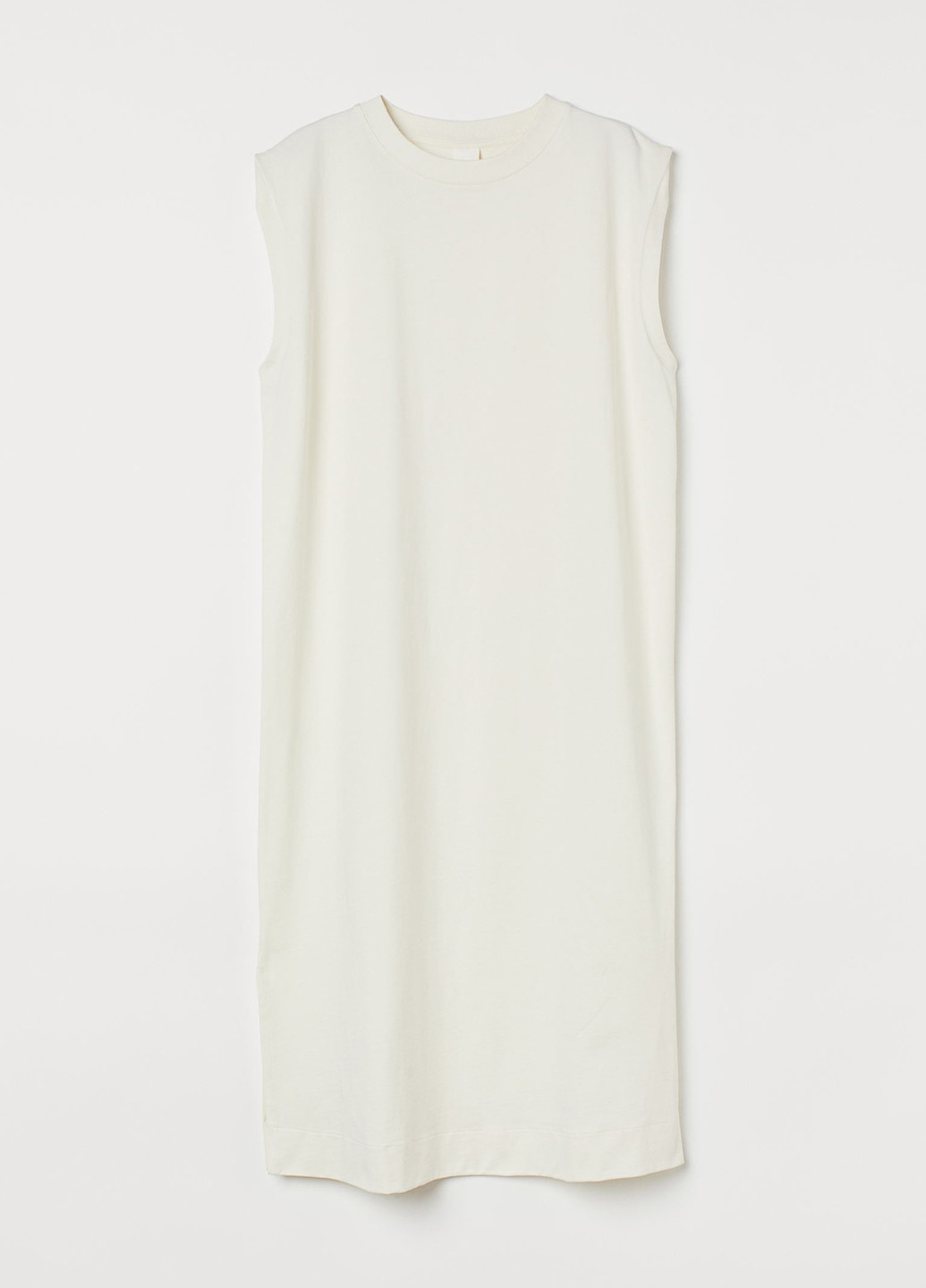 Белое кэжуал платье платье-майка H&M однотонное