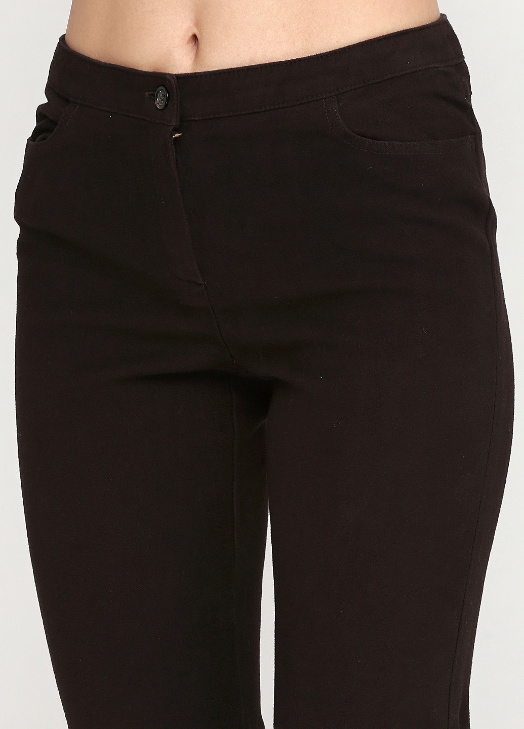 Темно-коричневые кэжуал демисезонные прямые брюки Max Mara