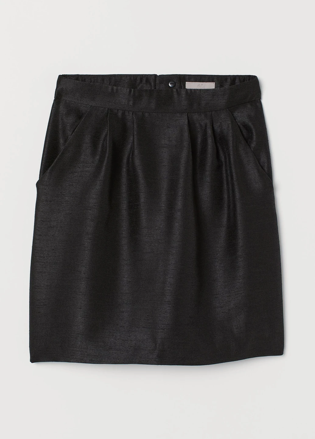 Черная кэжуал однотонная юбка H&M