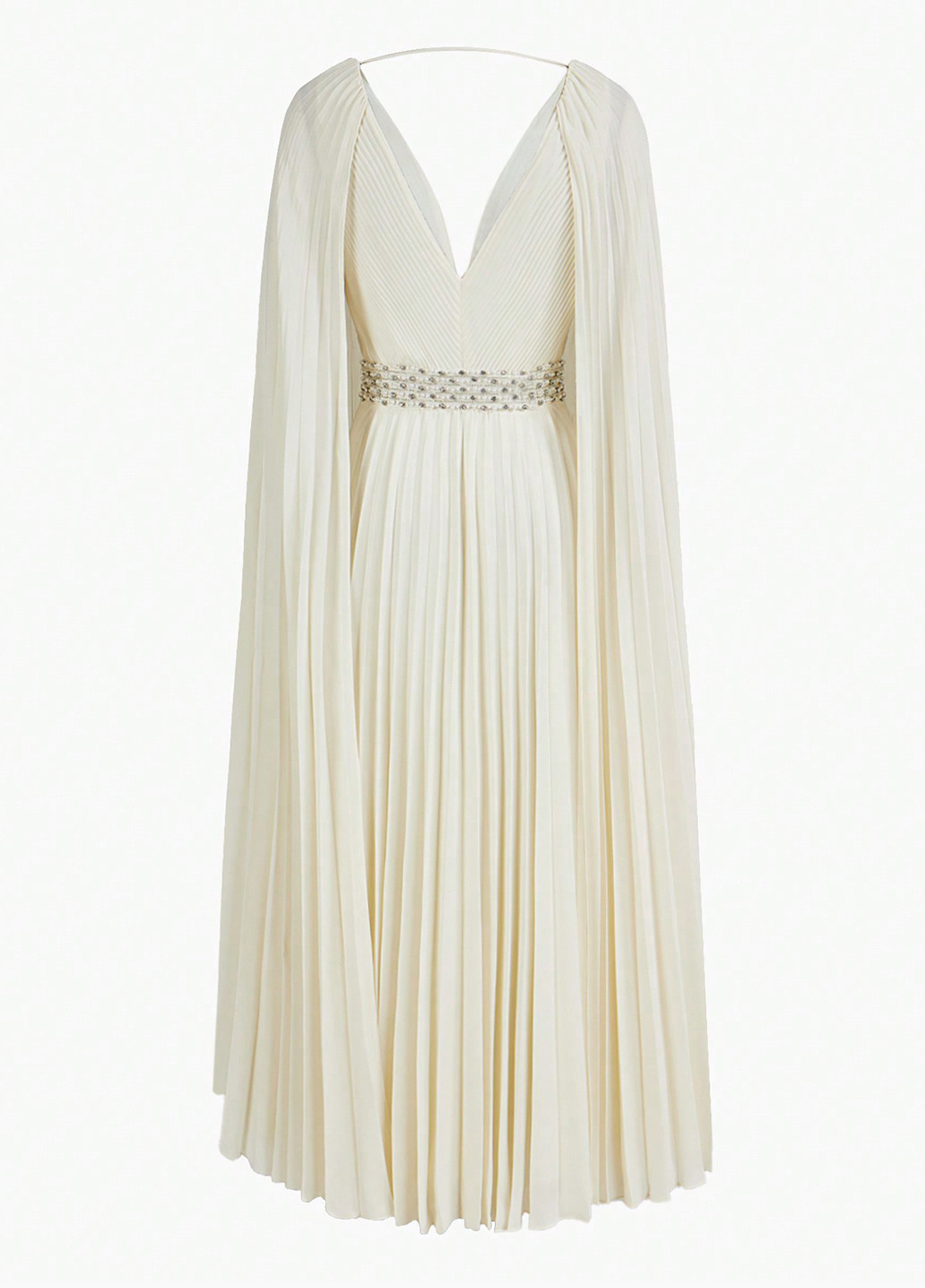 Кремова святковий сукня сукня-кейп, а-силует, плісована SHEIN однотонна