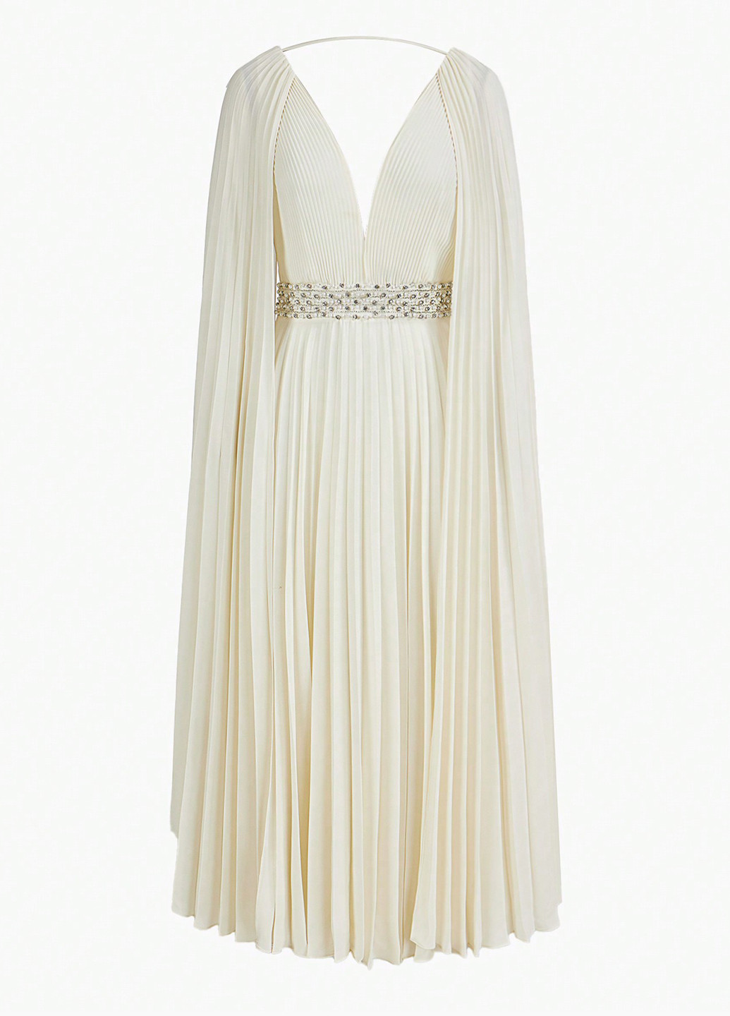 Кремова святковий сукня сукня-кейп, а-силует, плісована SHEIN однотонна