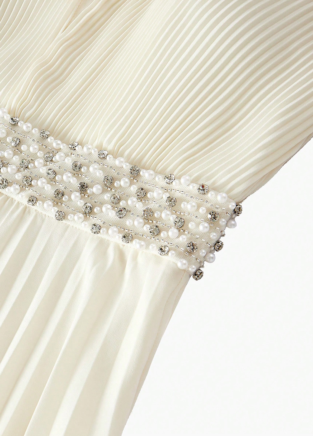 Кремова святковий сукня сукня-кейп, а-силует, плісована SHEIN однотонна