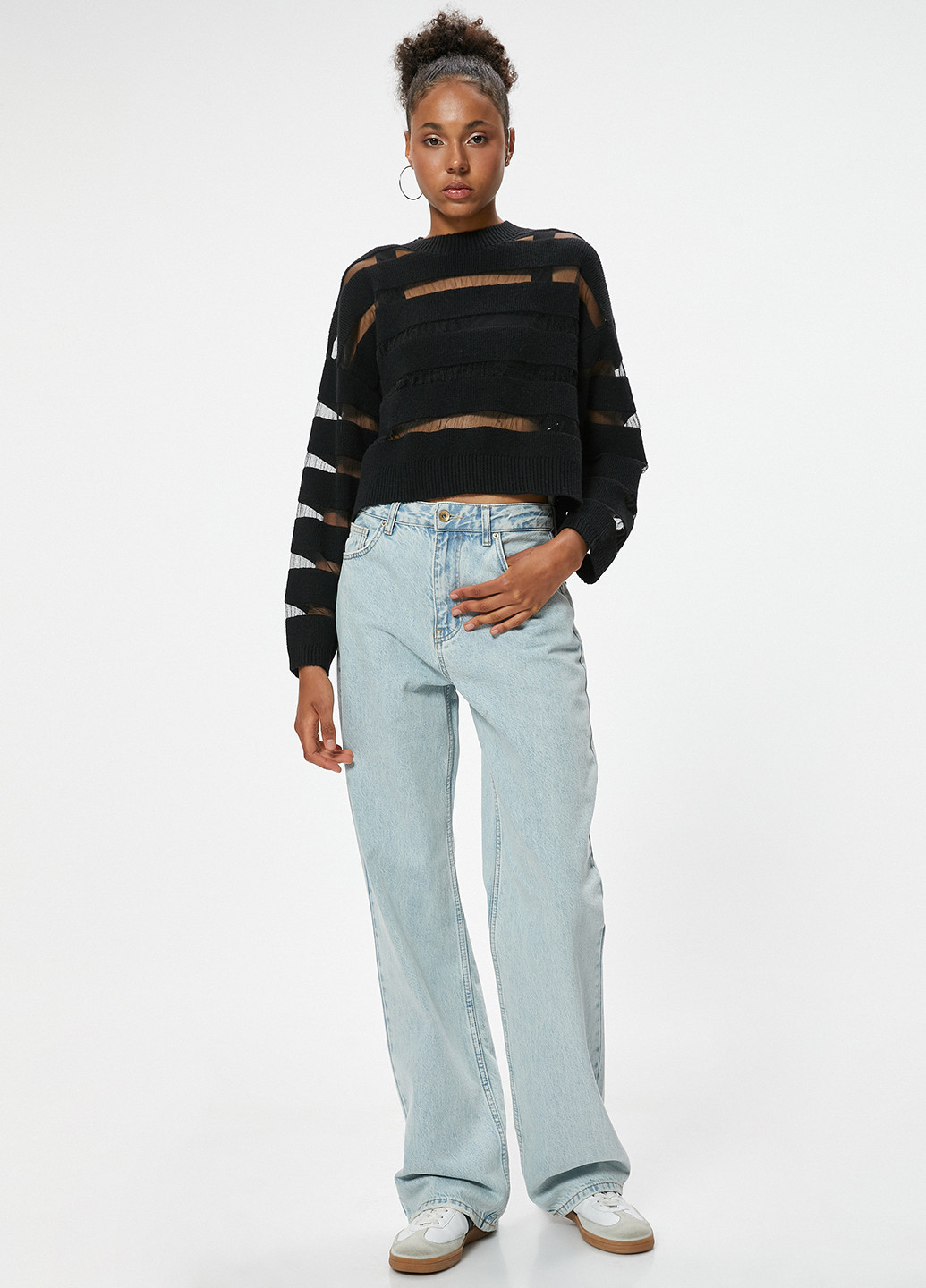 Черный демисезонный свитер KOTON