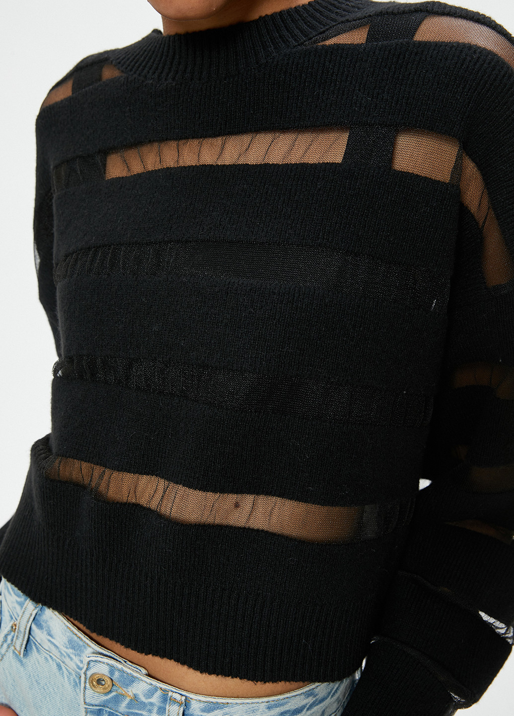 Черный демисезонный свитер KOTON