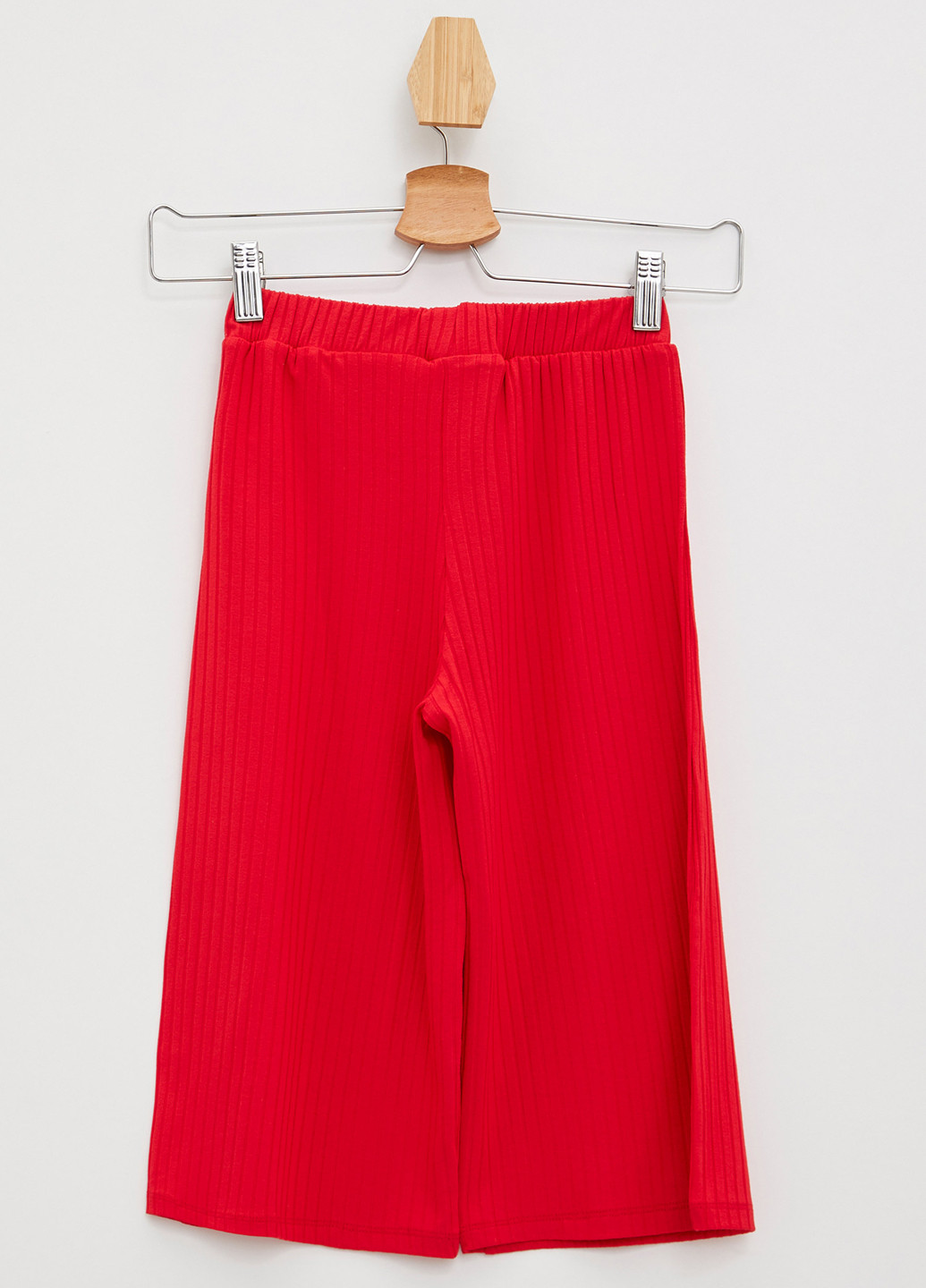Красные кэжуал демисезонные прямые брюки DeFacto