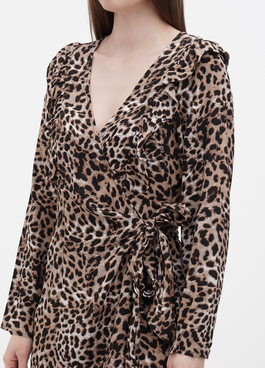 Комбінована кежуал сукня на запах Object леопардовий