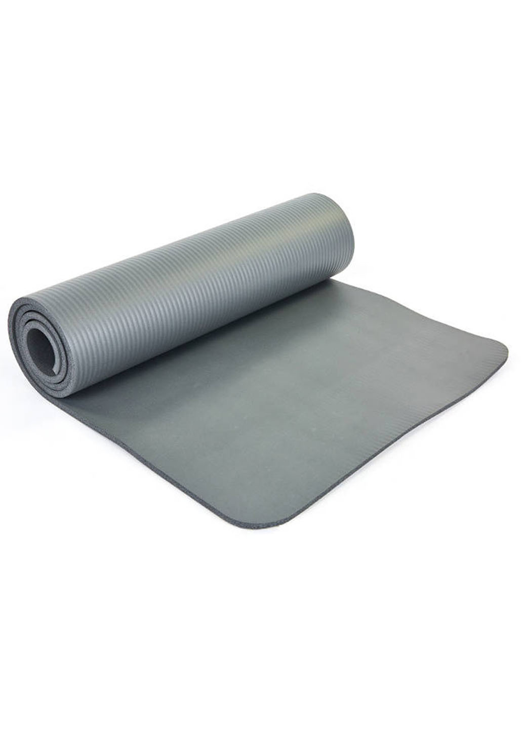 Коврик для йоги NBR HIGH-Density 10 мм серый (йогамат из вспененного каучука для фитнеса и пилатеса) EF-NK10GY EasyFit (237596277)