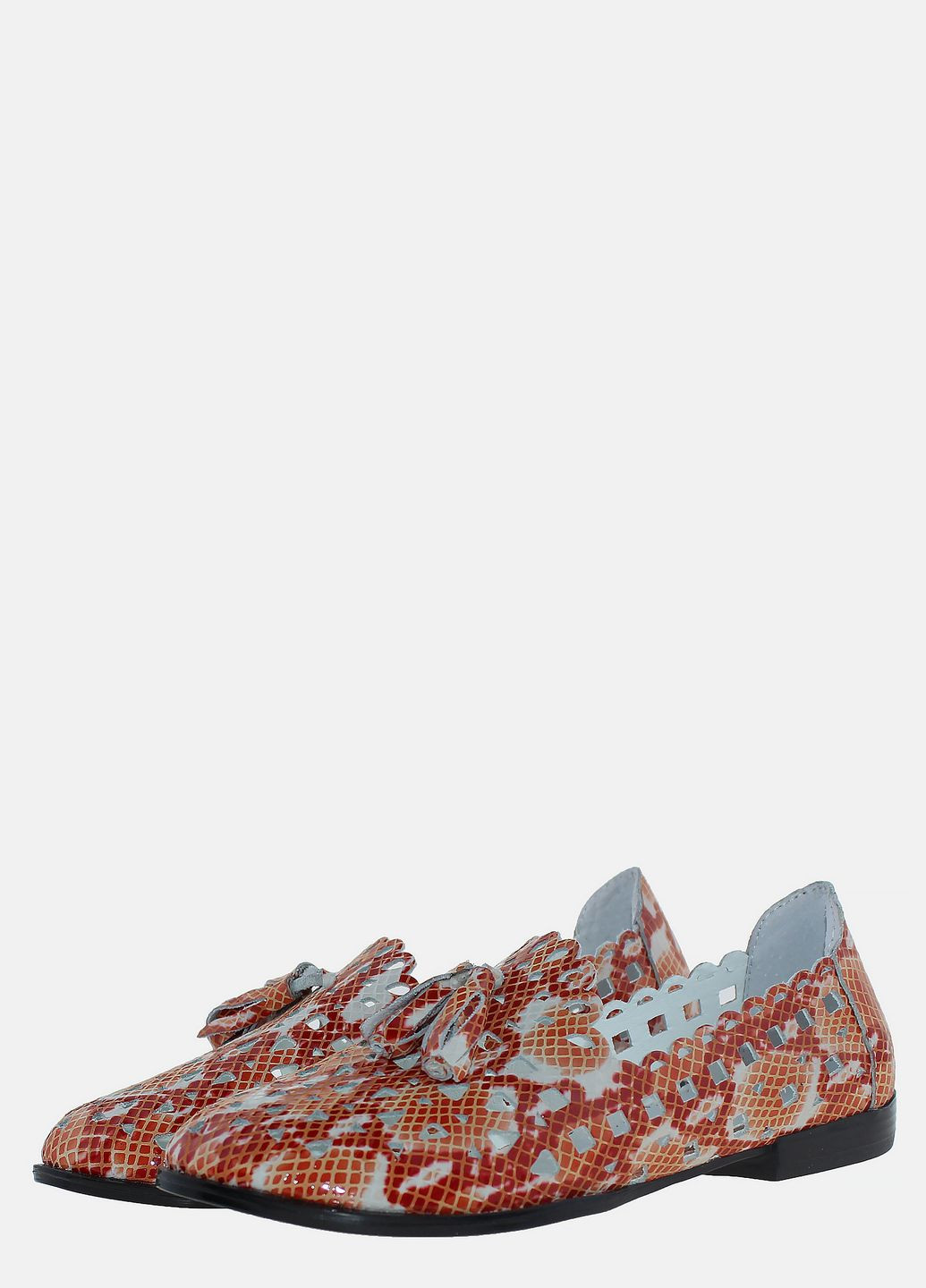 Женские балетки rv138 оранжевый Violetti | оранжевые змеиные натуральная кожа (317427984)