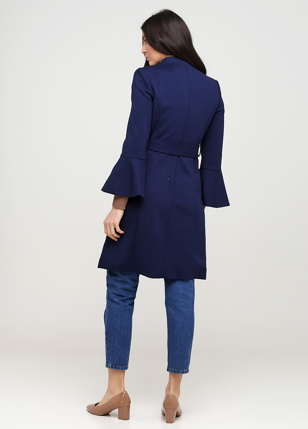 Темно-синее демисезонное Пальто однобортное Vero Moda