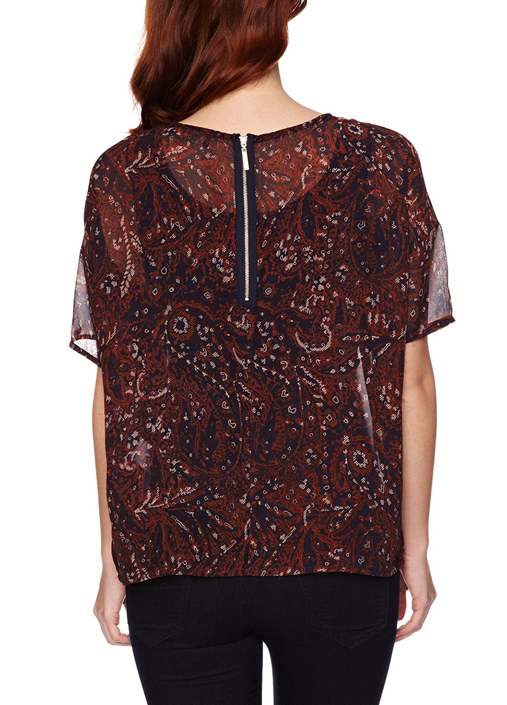 Коричневая блуза Selected