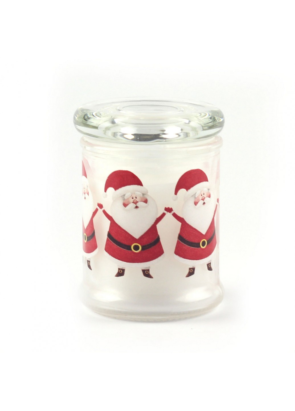 Свеча в стакане с крышкой "Санта Клаус" OOTB комбинированные