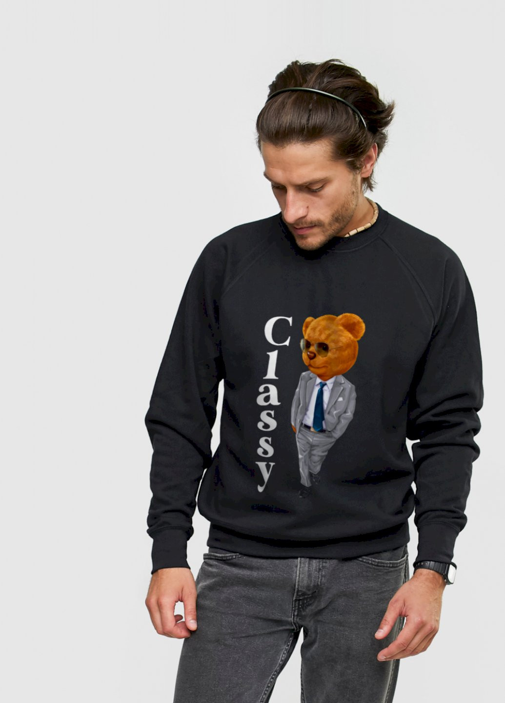 Черный свитшот мужской YAPPI рисунок (250563864)