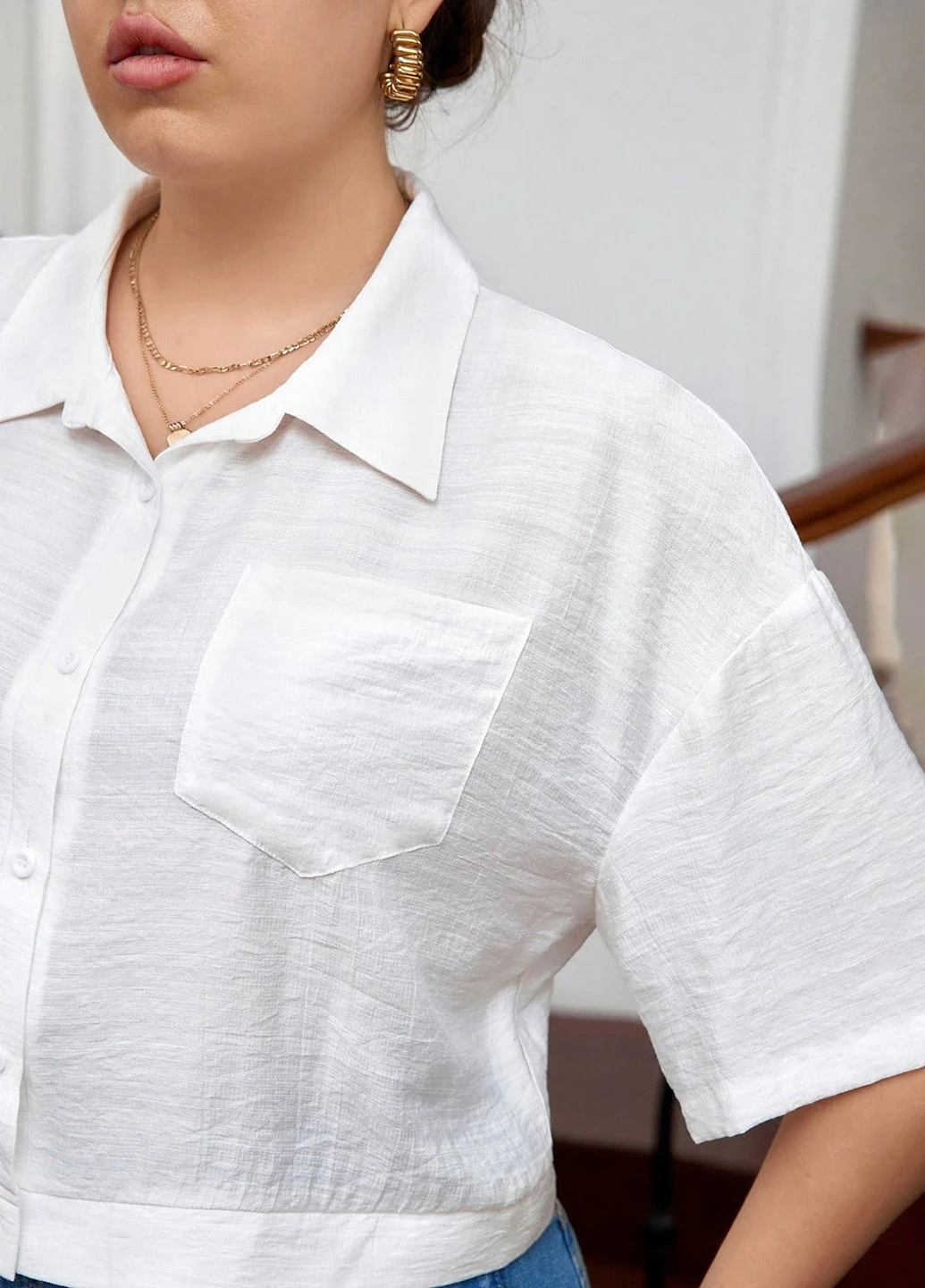 Белая блуза SHEIN
