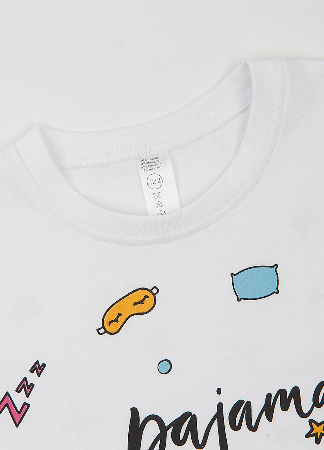 Біла всесезон піжама (футболка, шорти) футболка + шорти Garnamama