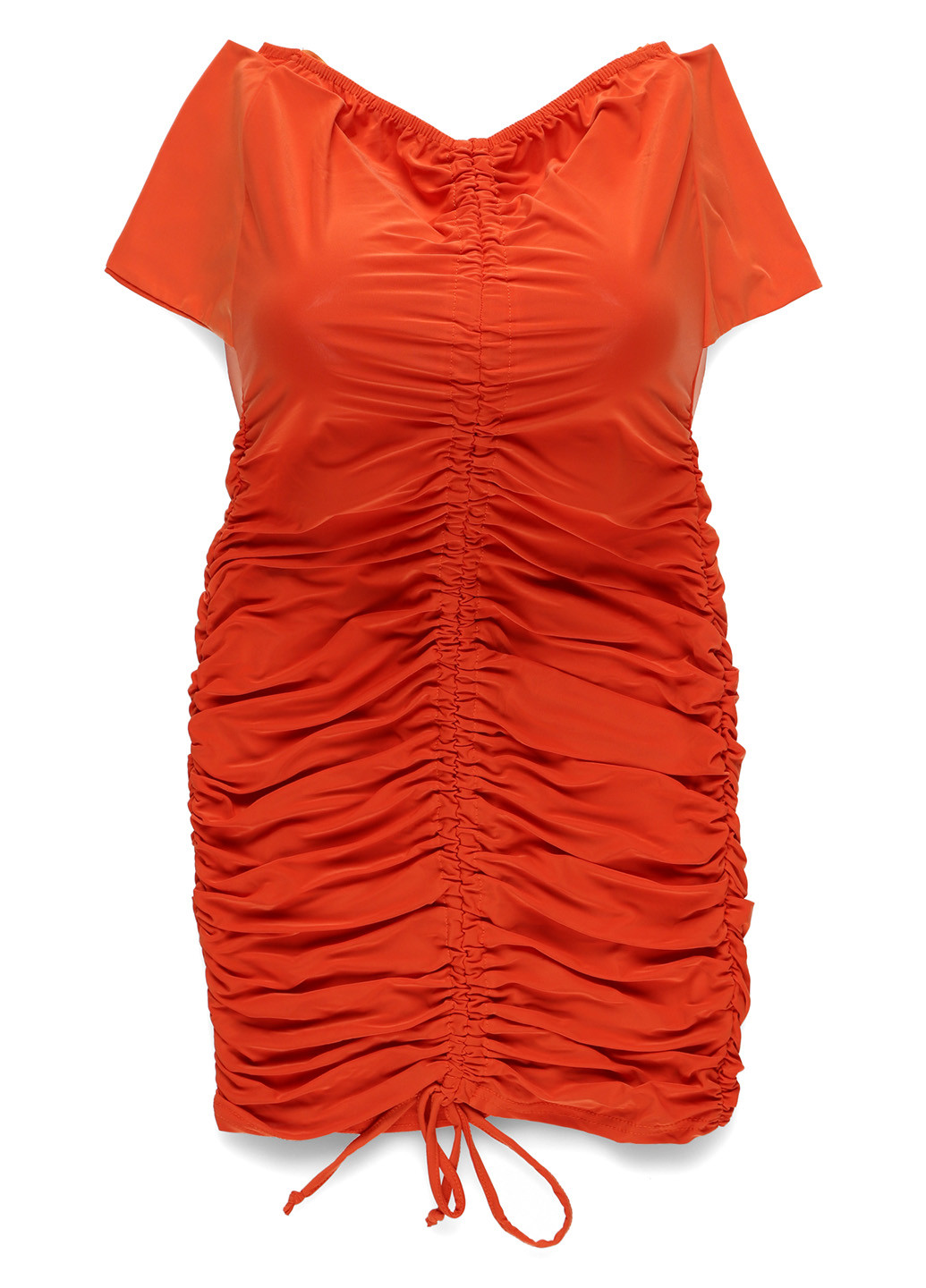 Оранжевое коктейльное платье Stylewise однотонное