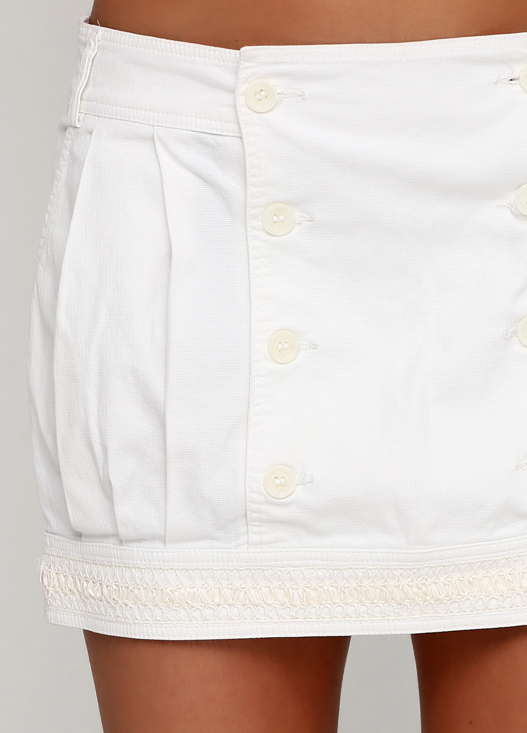 Белая кэжуал однотонная юбка Paola Frani