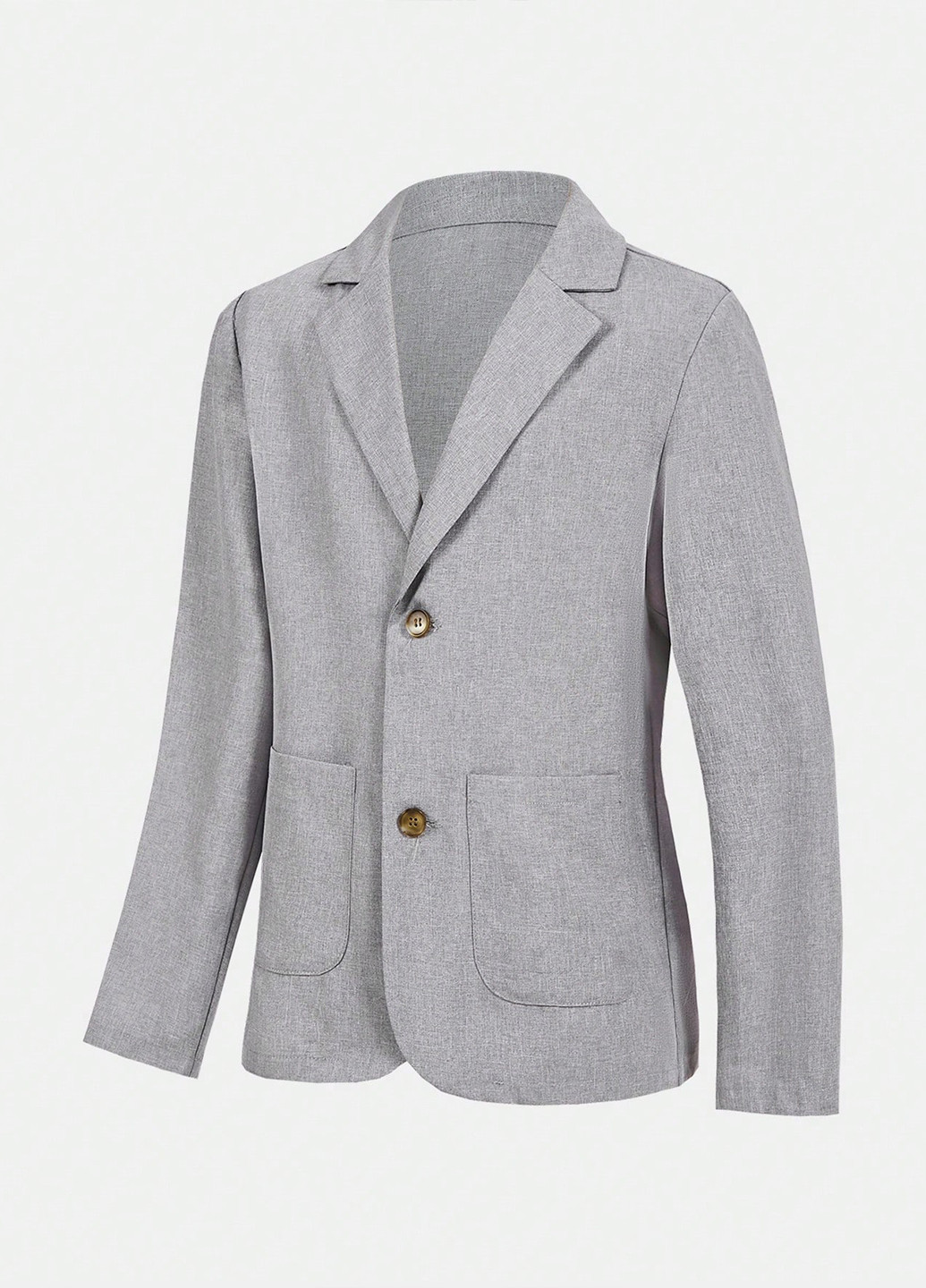 Сірий демісезонний костюм (піджак, шорти) з шортами SHEIN