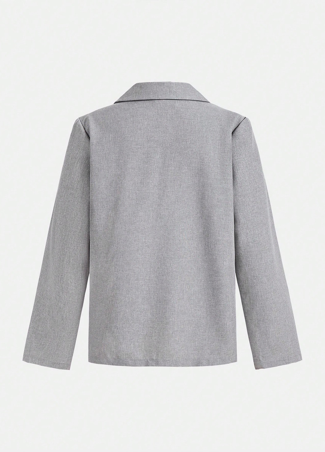 Сірий демісезонний костюм (піджак, шорти) з шортами SHEIN