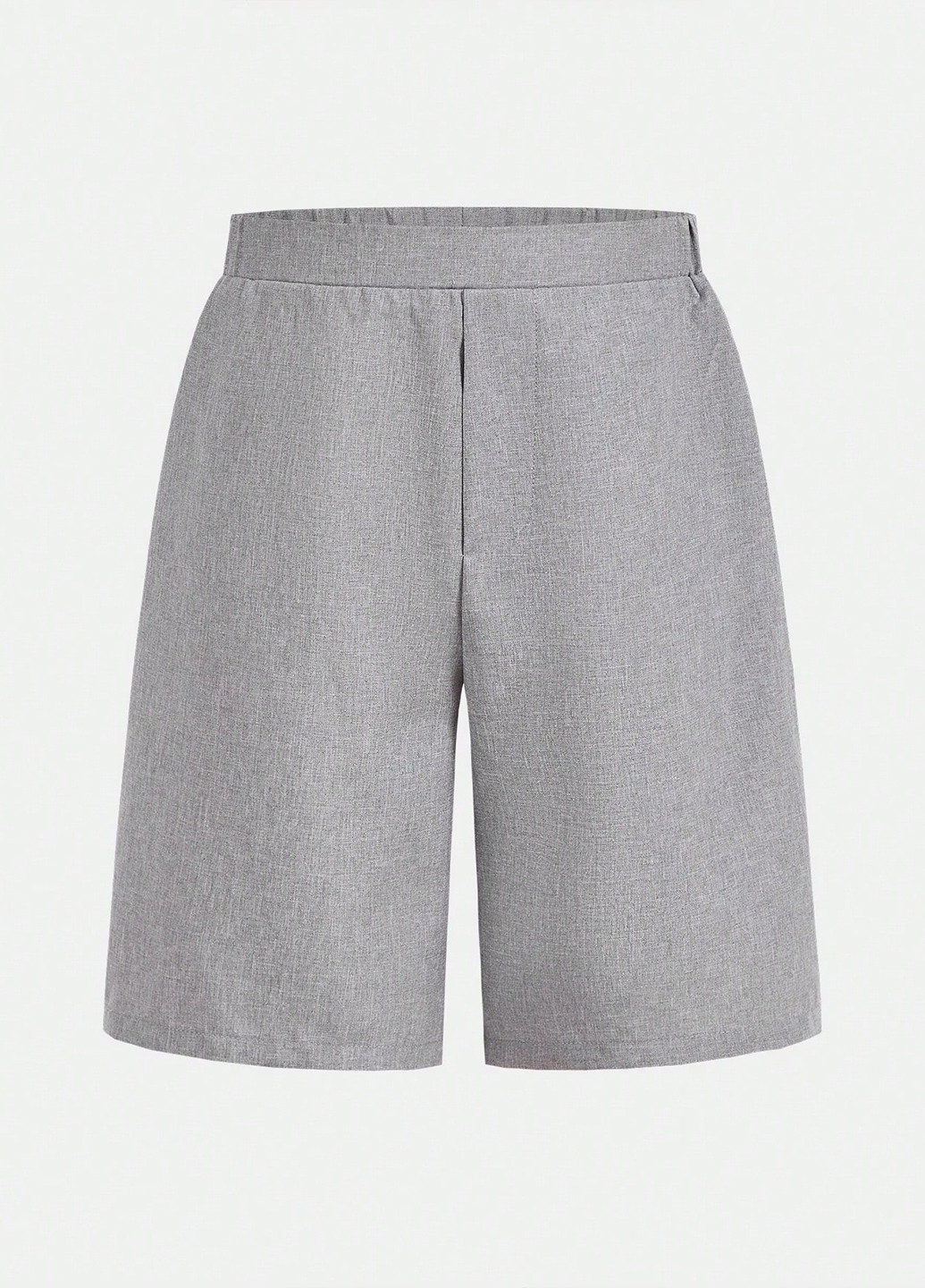 Сірий демісезонний костюм (піджак, шорти) з шортами SHEIN