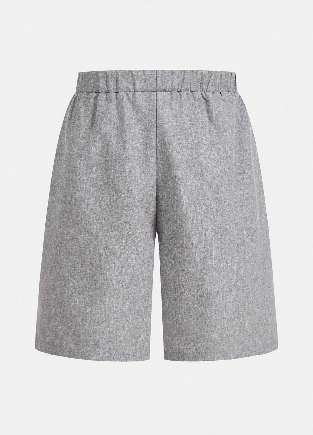 Сірий демісезонний костюм (піджак, шорти) з шортами SHEIN