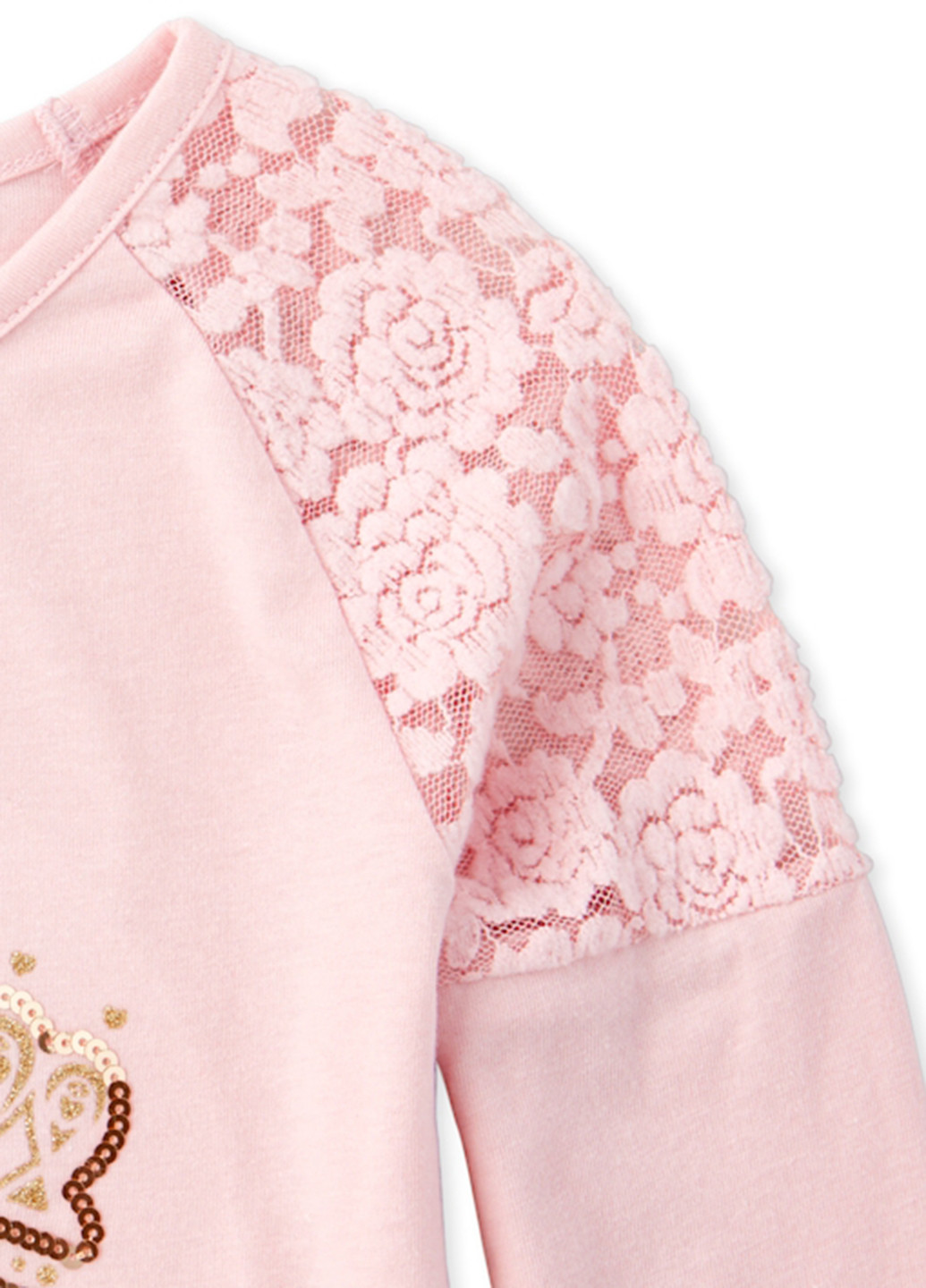 Пудровый демисезонный кэжуал лонгслив The Children's Place однотонный