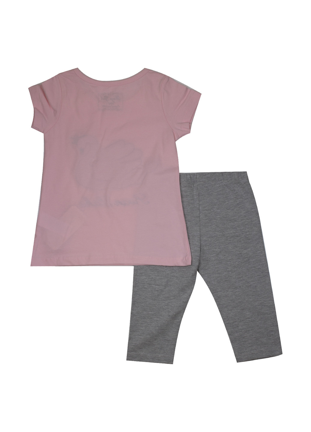 Розовый летний комплект (футболка, бриджи) Breeze