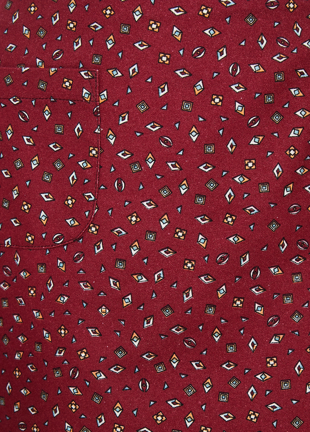 Бордовая кэжуал с рисунком юбка KOTON карандаш