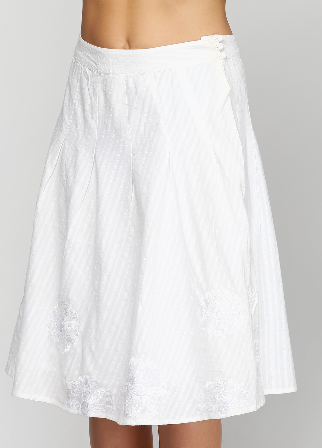 Белая кэжуал цветочной расцветки юбка Billabong миди