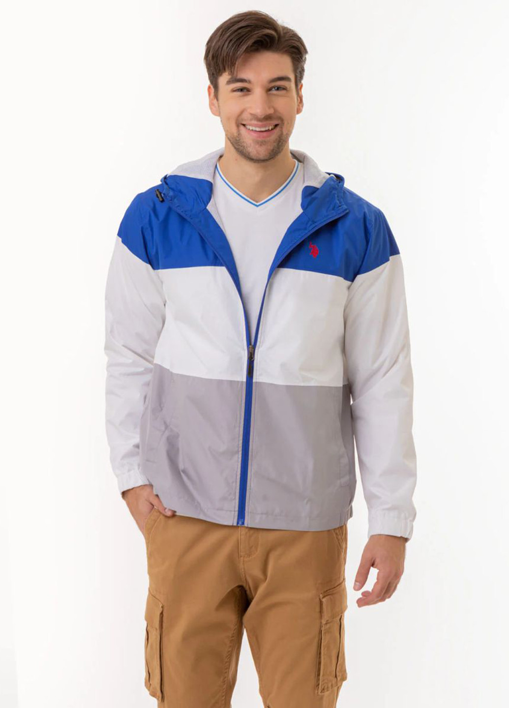 Комбинированная демисезонная ветровка U.S. Polo Assn.