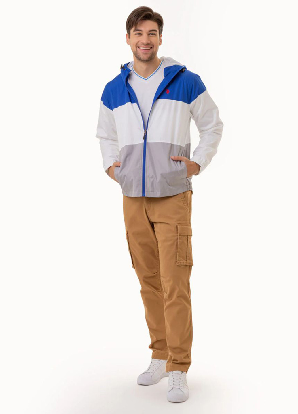 Комбинированная демисезонная ветровка U.S. Polo Assn.