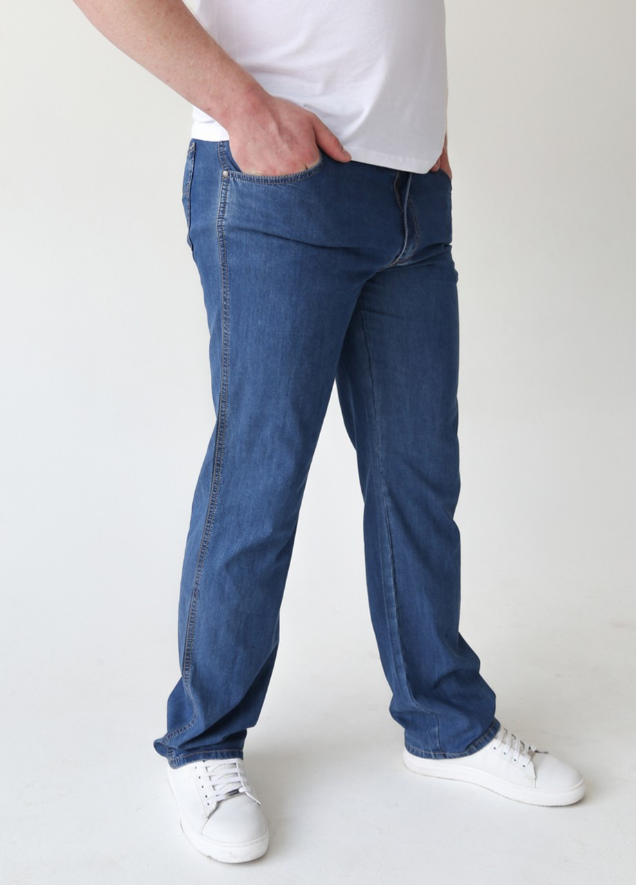 Синие летние прямые джинсы мужские синие тонкие прямые классика Прямая Lexus