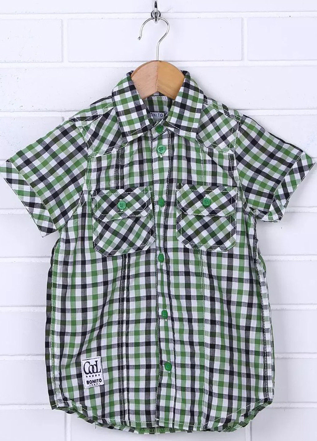 Зеленая кэжуал рубашка в клетку Bonito