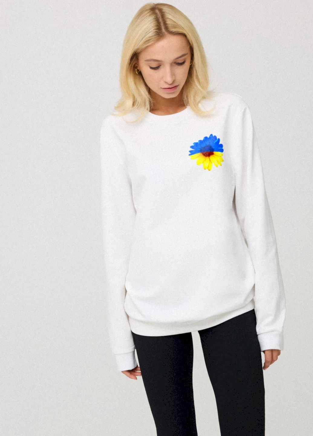 Белый світшот жіночий oversize /no flis/ YAPPI (254658650)