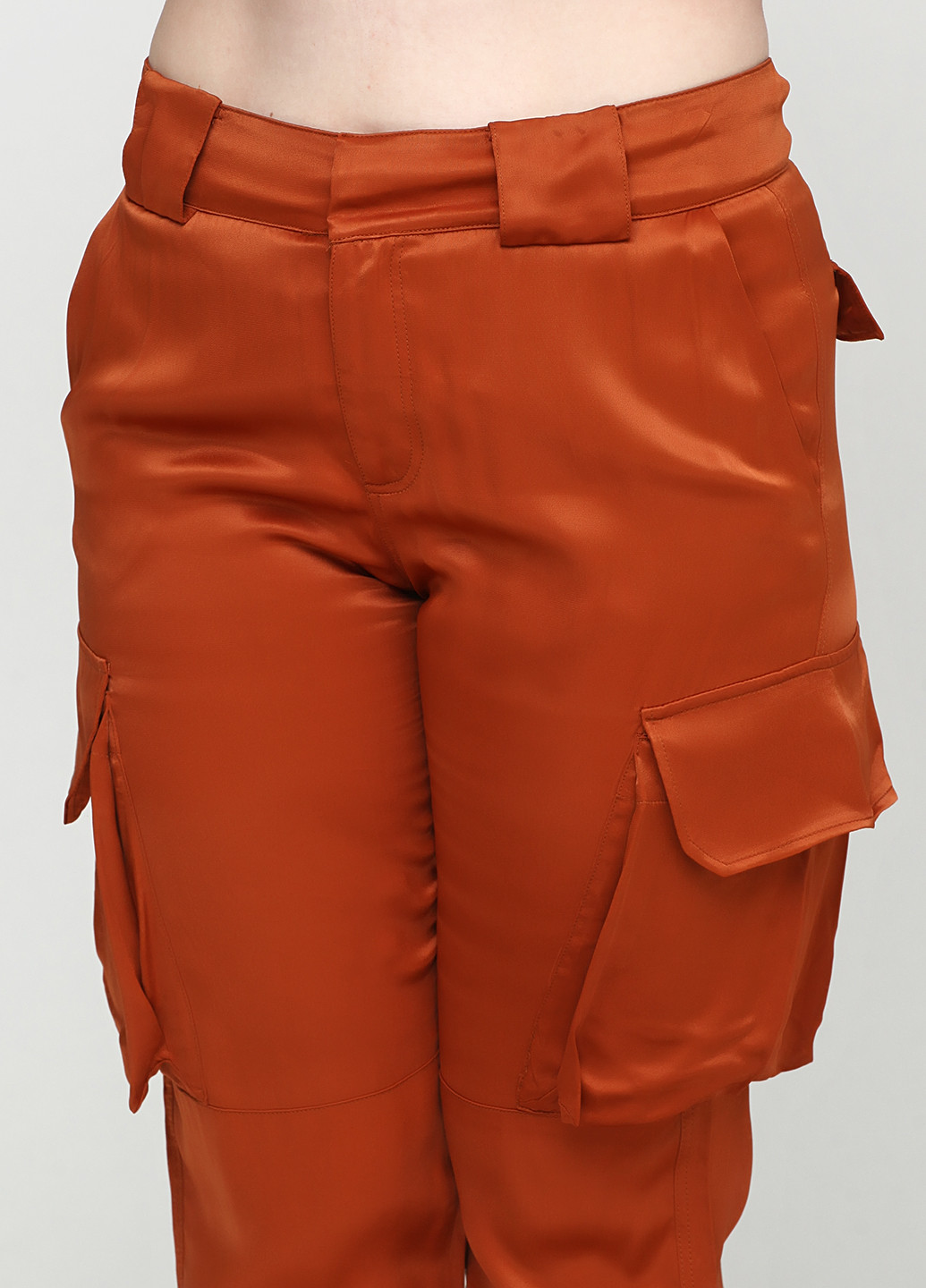 Кирпичные кэжуал летние зауженные брюки Mango