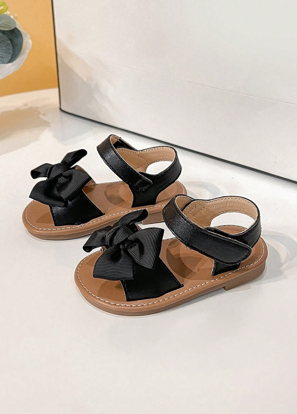 Черные кэжуал сандалии SHEIN на липучке